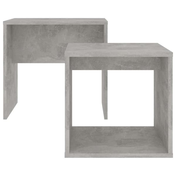 The Living Store Soffbord set betonggrå 48x30x45 cm konstruerat trä - Soffbord