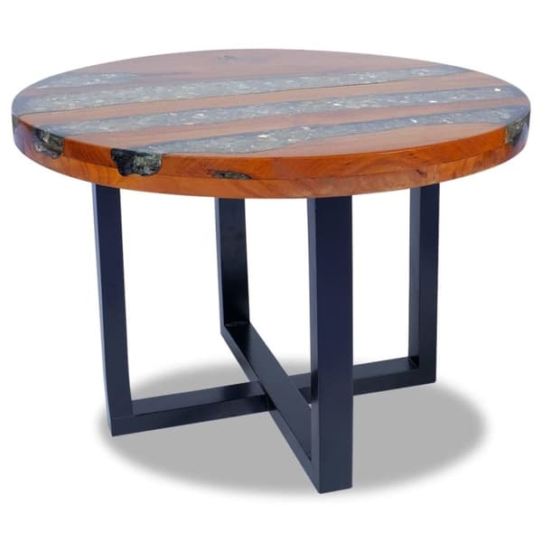 The Living Store sofabord i teaktræ og plastik 60 cm -  Sofaborde