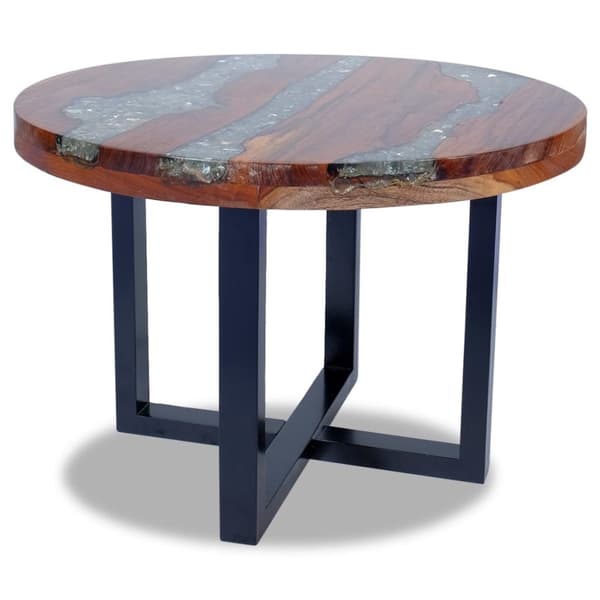 The Living Store sofabord i teaktræ og plastik 60 cm -  Sofaborde