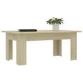 Miniatyrbillede 4 af 7: The Living Store sofabord 100x60x42 cm konstrueret træ sonoma-eg -  Sofaborde