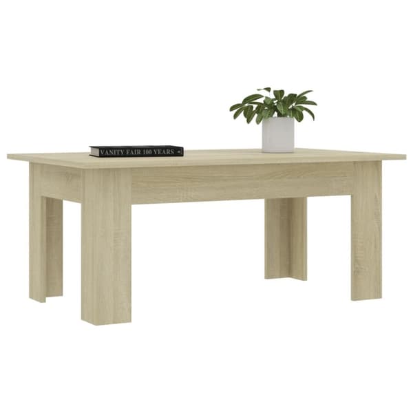 The Living Store sofabord 100x60x42 cm konstrueret træ sonoma-eg -  Sofaborde