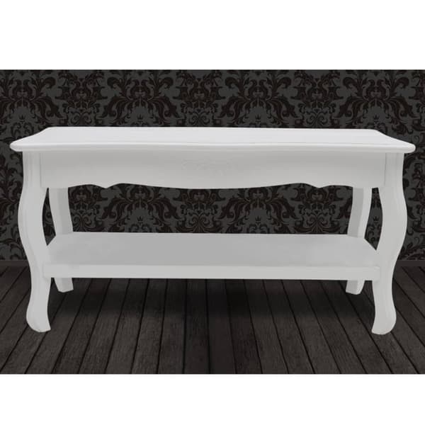The Living Store Sohvapöytä 2 tasoa MDF valkoinen - Kahvipöydät