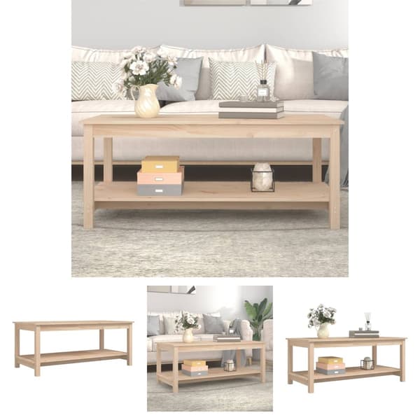 The Living Store Soffbord 110x55x45 cm massiv furu - Soffbord