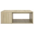 Miniatyrbillede 4 af 7: The Living Store sofabord 90x67x33 cm konstrueret træ sonoma-eg -  Sofaborde