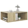Miniatyrbillede 6 af 7: The Living Store sofabord 90x67x33 cm konstrueret træ sonoma-eg -  Sofaborde