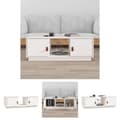 Miniatyrbillede 1 af 11: The Living Store sofabord 100x50x35 cm massivt fyrretræ hvid -  Sofaborde