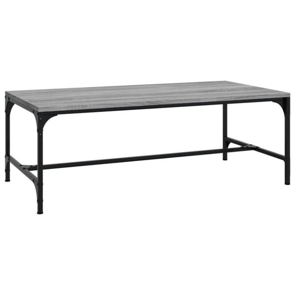The Living Store sofabord 100x50x35 cm konstrueret træ Grå sonoma-eg - Sofaborde