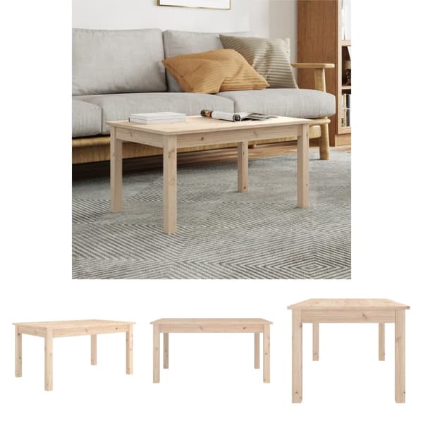 The Living Store Soffbord 80x50x40 cm massivt furu -  Soffbord