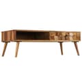 Miniatyrbillede 3 af 11: The Living Store sofabord i massivt sheeshamtræ med honningfarvet finish 110 x 50 x 37 cm -  Sofaborde