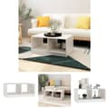 Miniatyrbillede 1 af 9: The Living Store sofabord 75x50x33 cm massivt fyrretræ hvid -  Sofaborde
