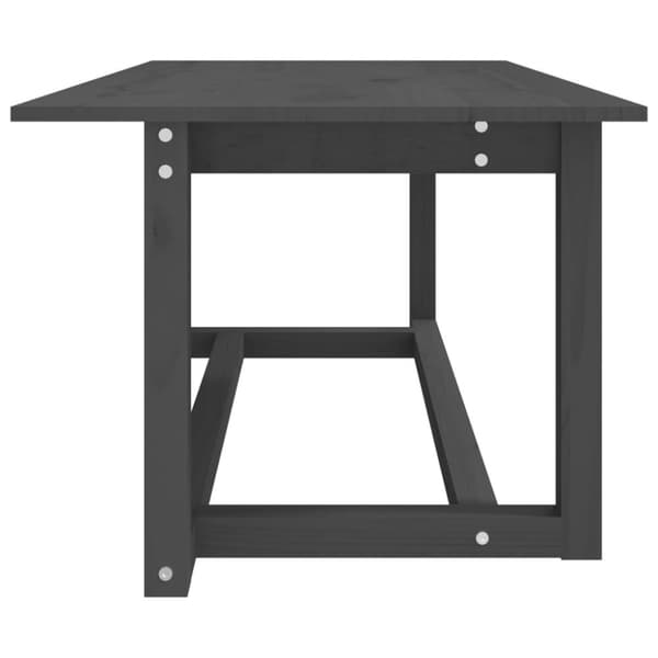 The Living Store Soffbord grå 110x55x45 cm massiv furu - Soffbord
