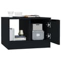 Miniatyrbillede 5 af 9: The Living Store sofabord 50x50x36 cm konstrueret træ sort -  Sofaborde