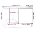 Miniatyrbillede 9 af 9: The Living Store sofabord 50x50x36 cm konstrueret træ sort -  Sofaborde