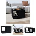 Miniatyrbillede 1 af 9: The Living Store sofabord 50x50x36 cm konstrueret træ sort -  Sofaborde