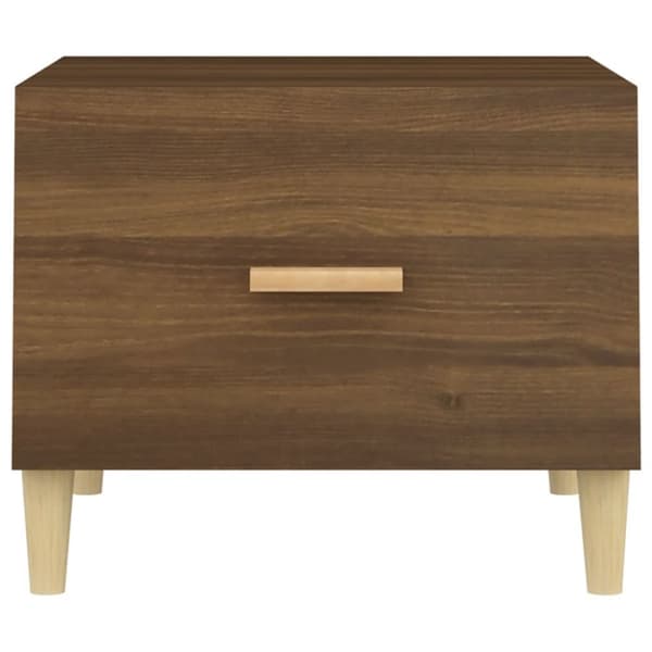 The Living Store Soffbord brun ek 50x50x40 cm konstruerat trä -  Soffbord