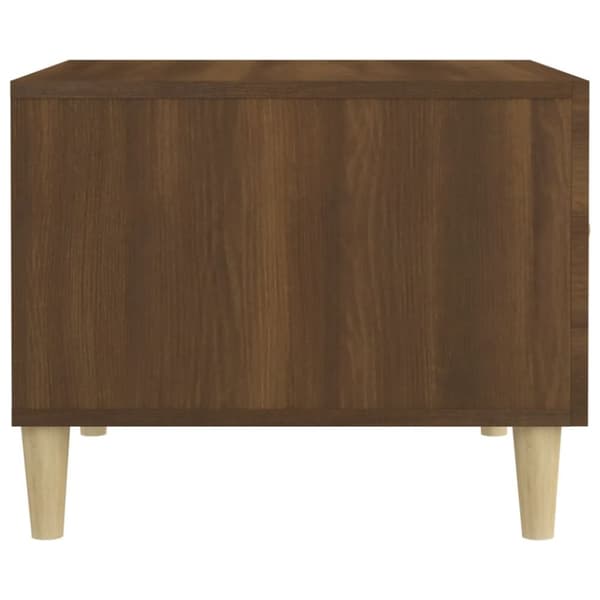 The Living Store Soffbord brun ek 50x50x40 cm konstruerat trä -  Soffbord