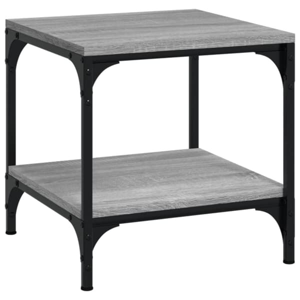 The Living Store sideborde 2 stk. 40x40x40 cm konstrueret træ grå sonoma-eg - Sofaborde