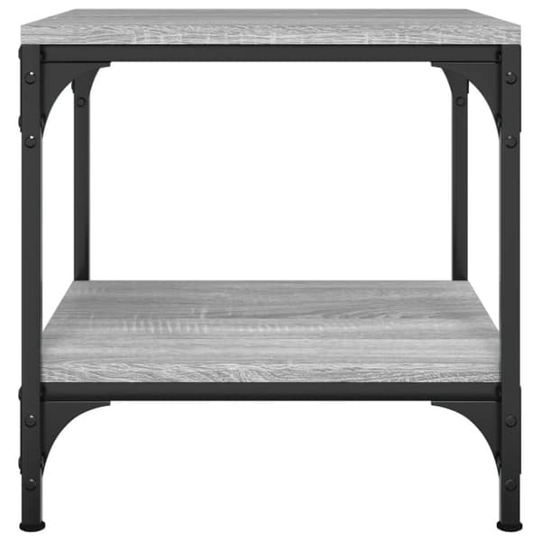 The Living Store sideborde 2 stk. 40x40x40 cm konstrueret træ grå sonoma-eg - Sofaborde