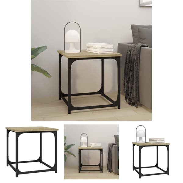 The Living Store Soffbord Sonoma ek 40x40x40 cm konstruerat trä -  Soffbord