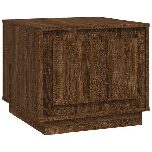 The Living Store sofabord 51x50x44 cm konstrueret træ brun egetræsfarve -  Sofaborde