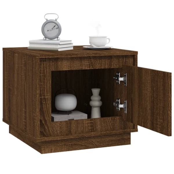 The Living Store sofabord 51x50x44 cm konstrueret træ brun egetræsfarve -  Sofaborde