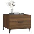 Miniatyrbillede 5 af 11: The Living Store sofaborde med metalben 2 stk. 50x50x40 cm brun egetræsfarve -  Sofaborde