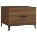 Miniatyrbillede 7 af 11: The Living Store sofaborde med metalben 2 stk. 50x50x40 cm brun egetræsfarve -  Sofaborde