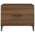 Miniatyrbillede 8 af 11: The Living Store sofaborde med metalben 2 stk. 50x50x40 cm brun egetræsfarve -  Sofaborde