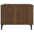 Miniatyrbillede 9 af 11: The Living Store sofaborde med metalben 2 stk. 50x50x40 cm brun egetræsfarve -  Sofaborde
