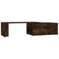 Miniatyrbillede 3 af 11: The Living Store sofabord 150x50x35 cm konstrueret træ røget egetræsfarve -  Sofaborde