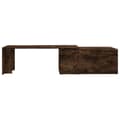 Miniatyrbillede 9 af 11: The Living Store sofabord 150x50x35 cm konstrueret træ røget egetræsfarve -  Sofaborde