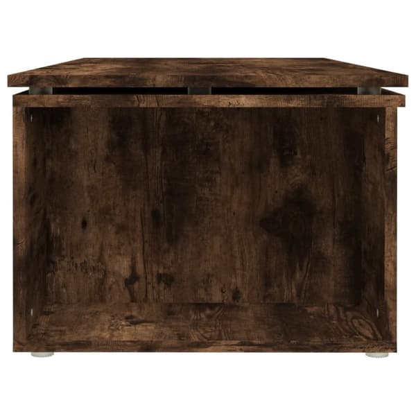 The Living Store sofabord 150x50x35 cm konstrueret træ røget egetræsfarve - Sofaborde