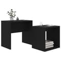 Miniatyrbillede 4 af 7: The Living Store sofabordssæt 48x30x45 cm konstrueret træ sort -  Sofaborde