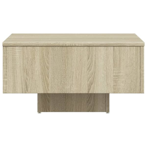 The Living Store Soffbord sonoma-ek 60x60x31,5 cm konstruerat trä - Soffbord