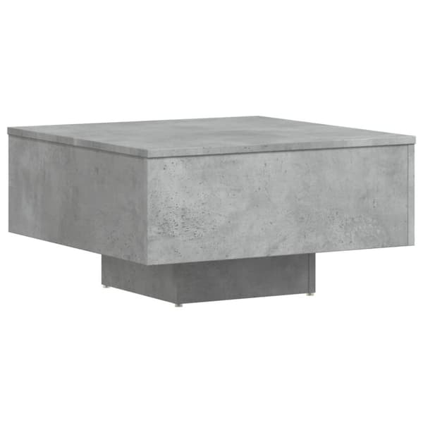 The Living Store Soffbord betonggrå 60x60x31,5 cm spånskiva - Soffbord