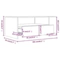 Miniatyrbillede 10 af 10: The Living Store sofabord 102x55x42 cm konstrueret træ sort -  Sofaborde