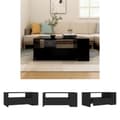 Miniatyrbillede 1 af 10: The Living Store sofabord 102x55x42 cm konstrueret træ sort -  Sofaborde