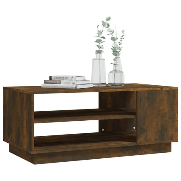 The Living Store Sohvapöytä savutammi 102x55x43 cm tekninen puu - Kahvipöydät