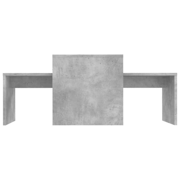 The Living Store sofabordssæt 100x48x40 cm konstrueret træ betongrå - Sofaborde