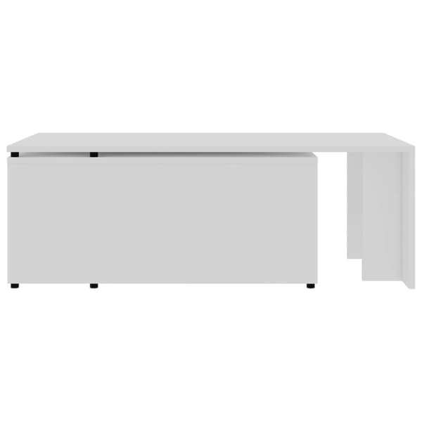 The Living Store Soffbord vit 150x50x35 cm konstruerat trä - Soffbord