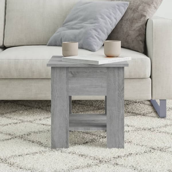The Living Store sofabord 40x40x42 cm konstrueret træ sonoma-eg - Sofaborde