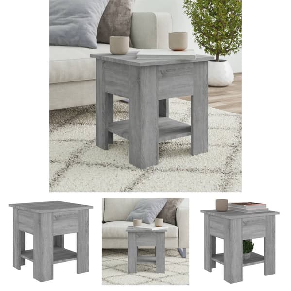The Living Store sofabord 40x40x42 cm konstrueret træ sonoma-eg -  Sofaborde