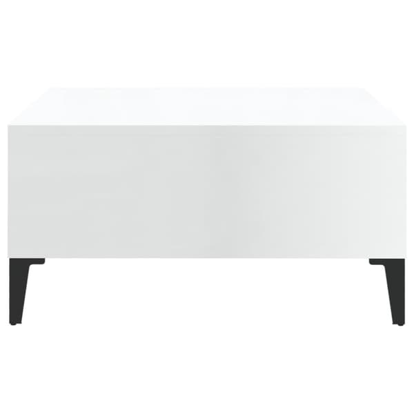 The Living Store Soffbord vit högglans 60x60x30 cm spånskiva -  Soffbord