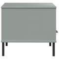 Miniatyrbillede 7 af 9: The Living Store sofabord med metalben OSLO 85x50x45 cm massivt træ grå -  Sofaborde