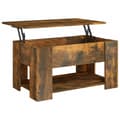 Miniatyrbillede 3 af 9: The Living Store sofabord 79x49x41 cm konstrueret træ røget egetræ -  Sofaborde