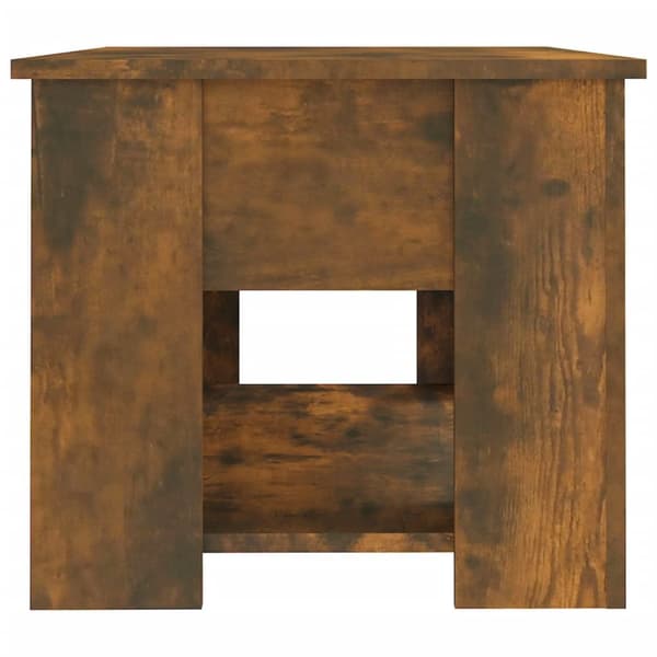 The Living Store sofabord 79x49x41 cm konstrueret træ røget egetræ - Sofaborde