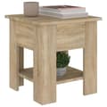 Miniatyrbild 5 av 7: The Living Store Soffbord sonoma-ek 40x40x42 cm konstruerat trä -  Soffbord
