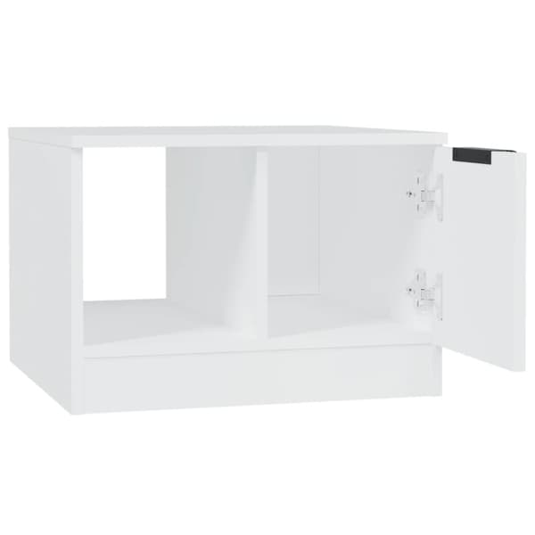 The Living Store Soffbord vit 50x50x36 cm konstruerat trä -  Soffbord