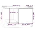 Miniatyrbild 9 av 9: The Living Store Soffbord vit 50x50x36 cm konstruerat trä -  Soffbord