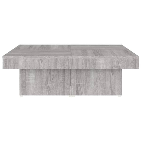 The Living Store sofabord 90x90x28 cm konstrueret træ grå sonoma-eg - Sofaborde